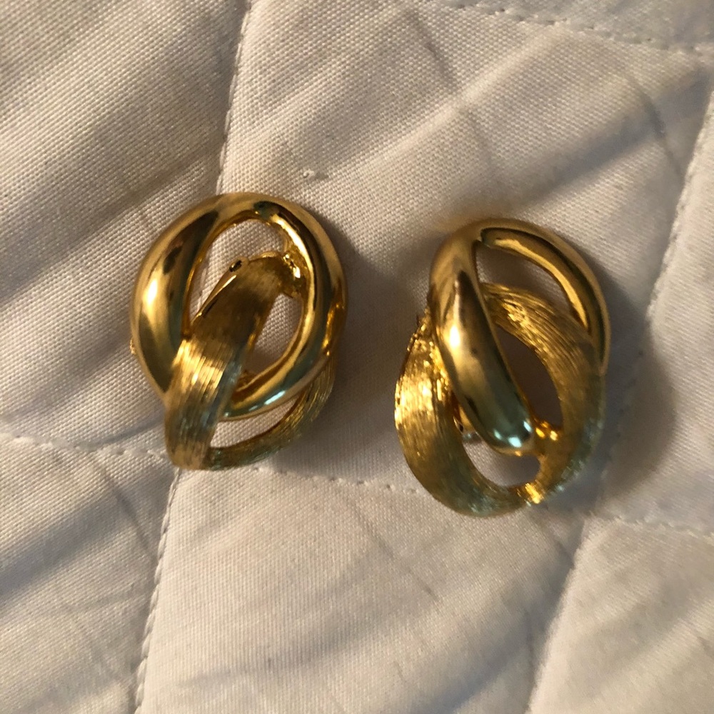 NAPIER Designer Gold  Earrings (Non Pierced)